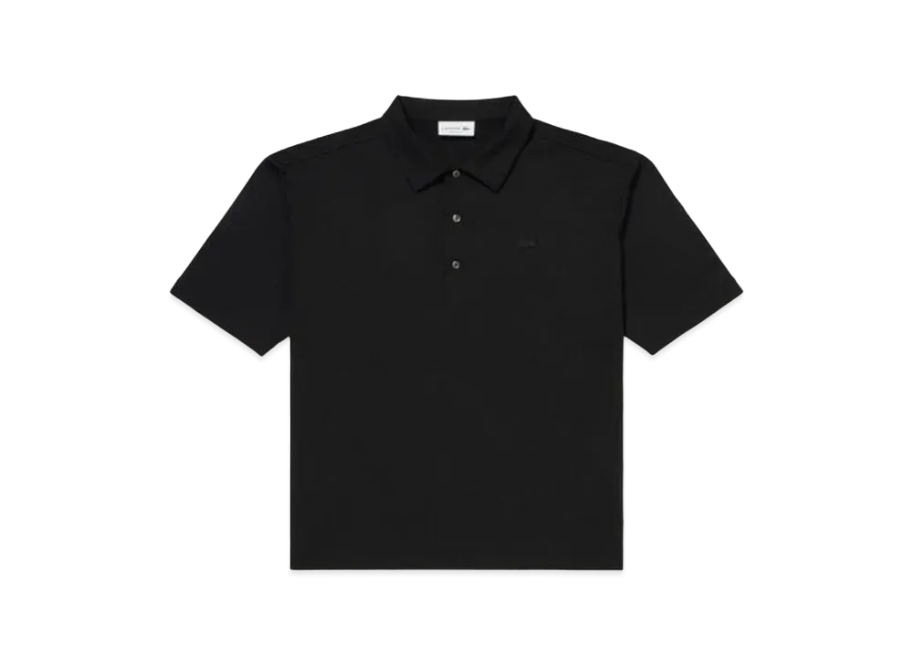 LACOSTE Pique Ground Polo Shirt "Black"
