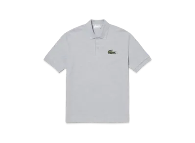 LACOSTE Loose Fit Cotton Pique Polo Shirt "Grey"