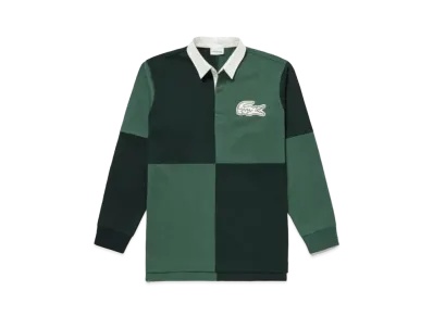 LACOSTE Color Block Lager Polo Shirt "Green"
