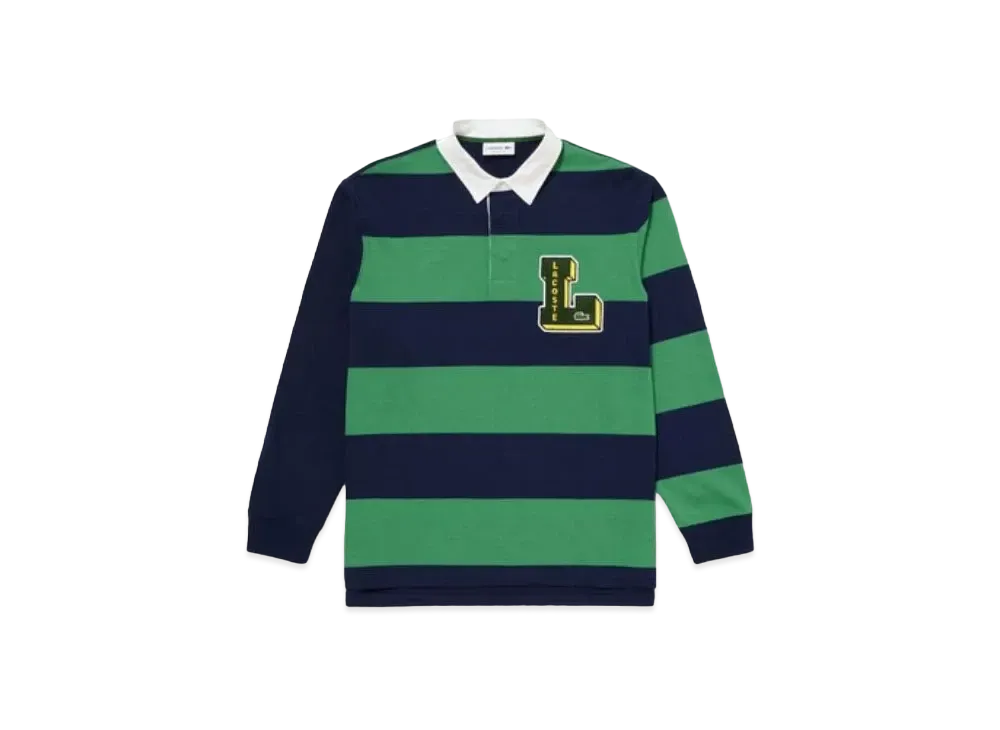 LACOSTE Crazy Pattern Lager Polo Shirt "Green"