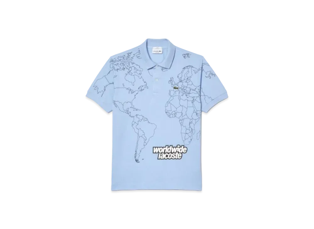 LACOSTE World Wide LACOSTE Polo Shirt "Light Blue"