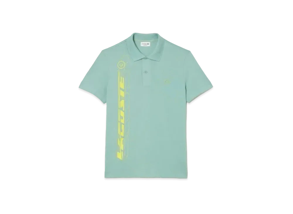LACOSTE 3D Graphic Print Polo Shirt "Light Green"