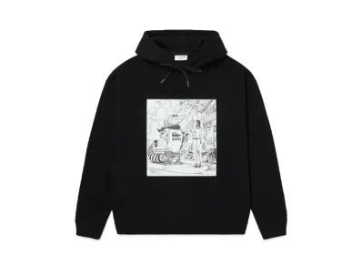 LACOSTE x ONE PIECE Front Cover Print Hoodie "Black" SH5234-99