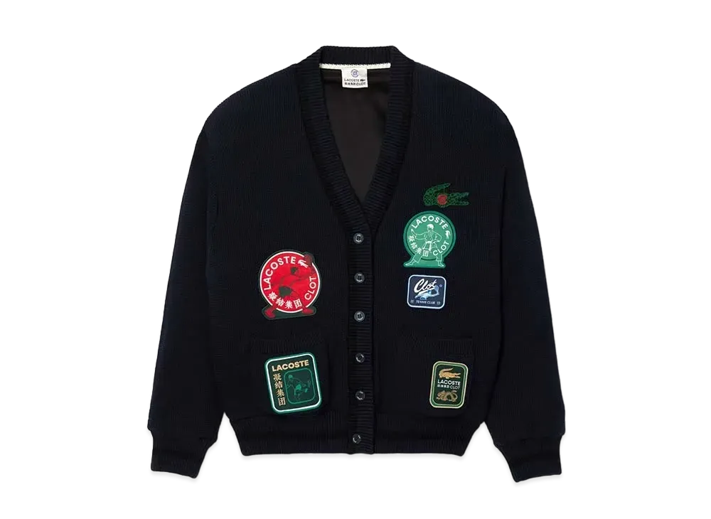 LACOSTE x CLOT Cotton Cashmere Reversible Cardigan "Navy"