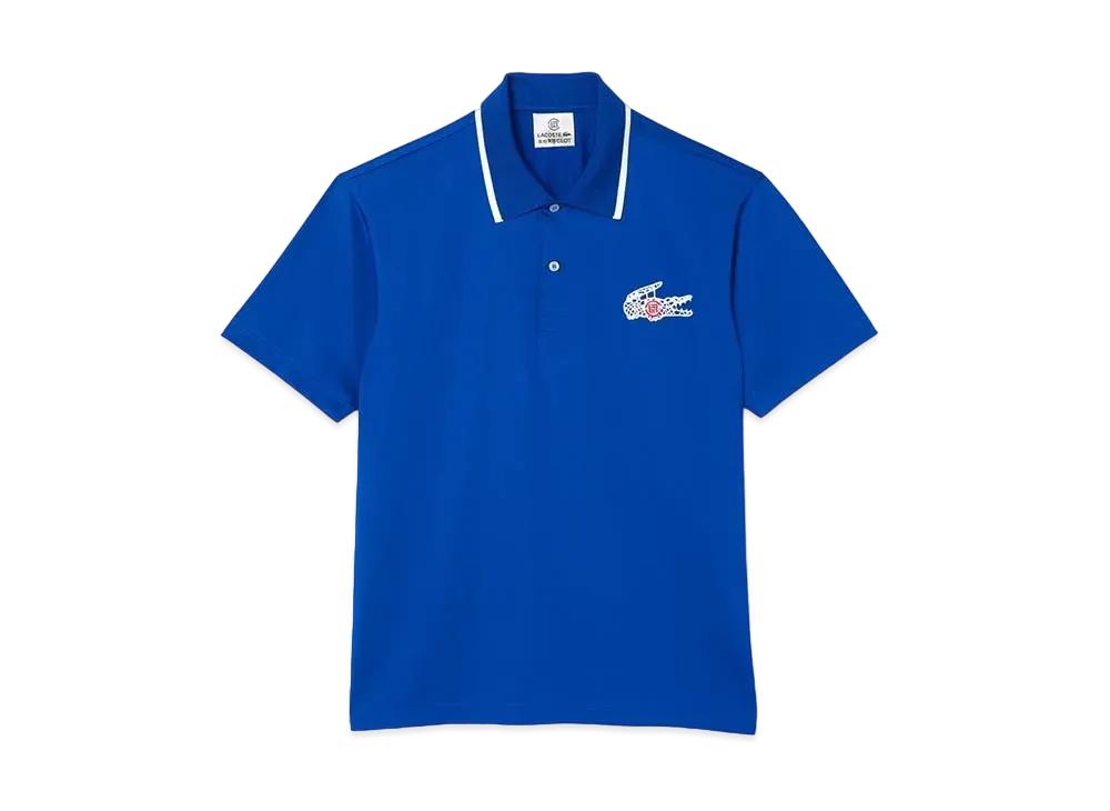 LACOSTE x CLOT Loose Fit Ultra Dry Jersey Polo Shirt "Blue"
