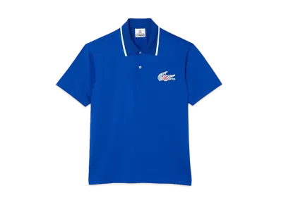 LACOSTE x CLOT Loose Fit Ultra Dry Jersey Polo Shirt "Blue"