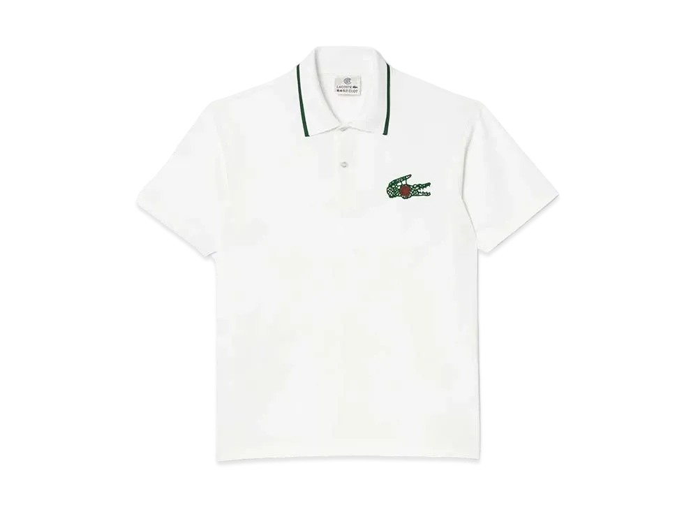 LACOSTE x CLOT Loose Fit Ultra Dry Jersey Polo Shirt "White"