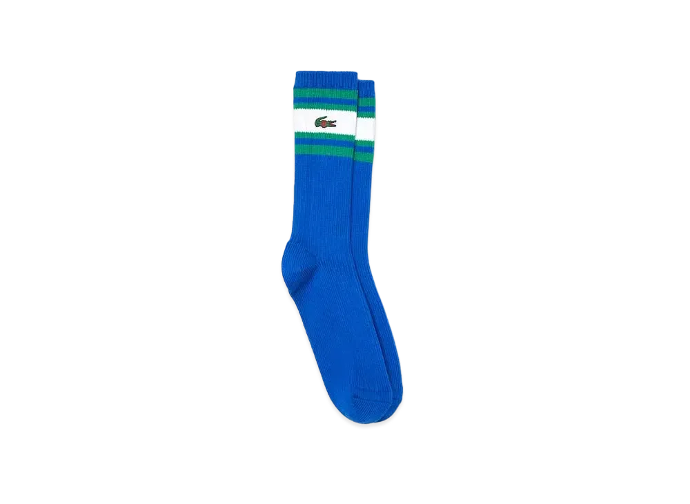 LACOSTE x CLOT Crocodile Socks "Blue"