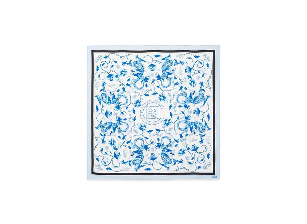 LACOSTE x CLOT Silk Scarf "Blue"