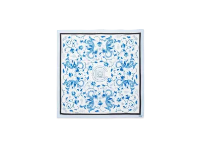 LACOSTE x CLOT Silk Scarf "Blue"