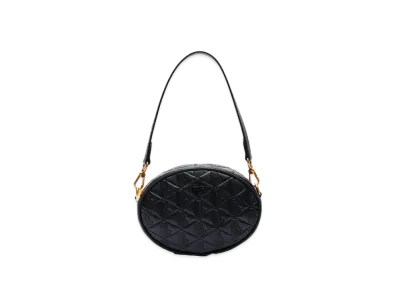LACOSTE Maheki Oval Leather Shoulder Bag "Black"