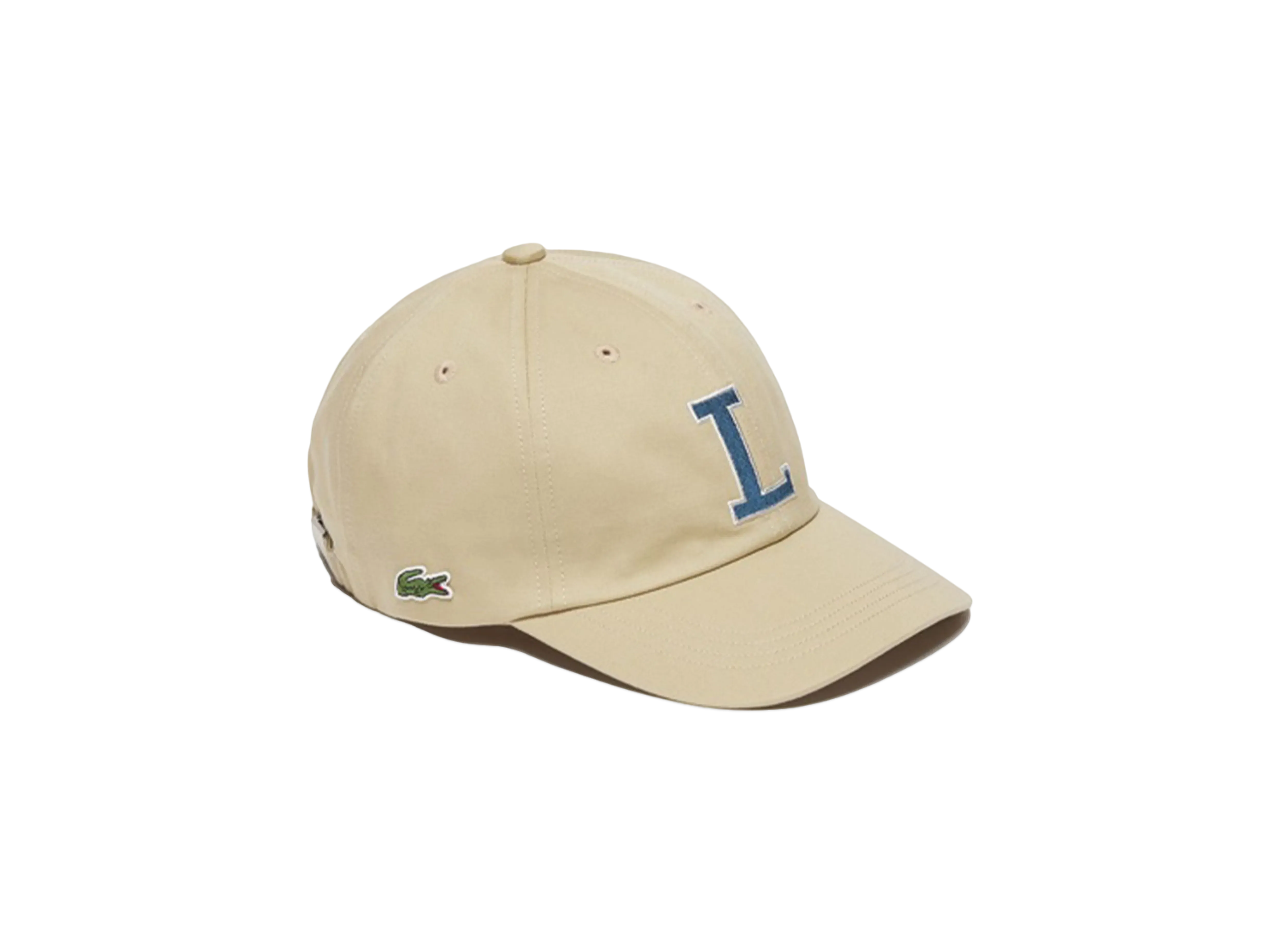 ラコステ コットンツイル Lロゴキャップ "ベージュ"