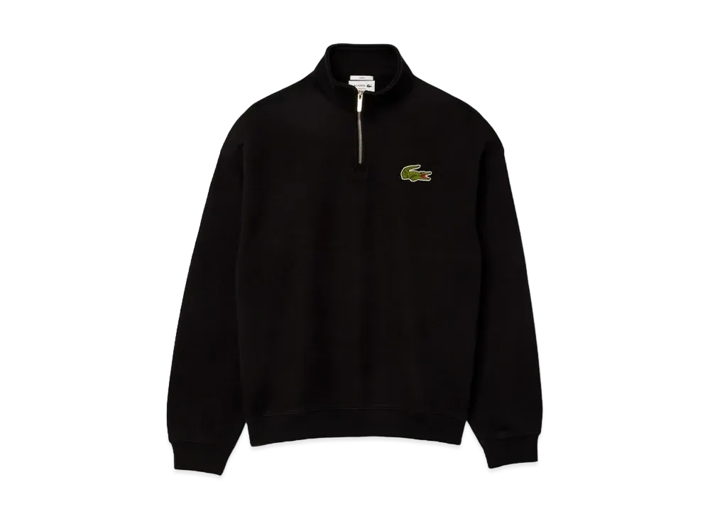 LACOSTE Half Zip Stand Up Collar Sweat "Black"