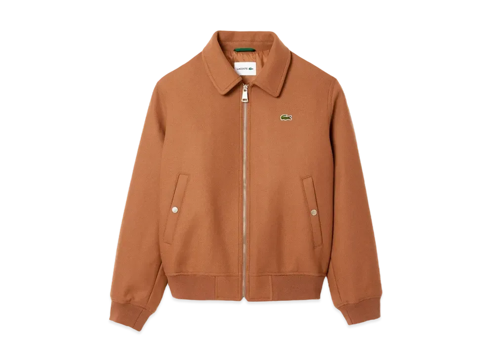 LACOSTE Wool Aviator Jacket "LightBrown"