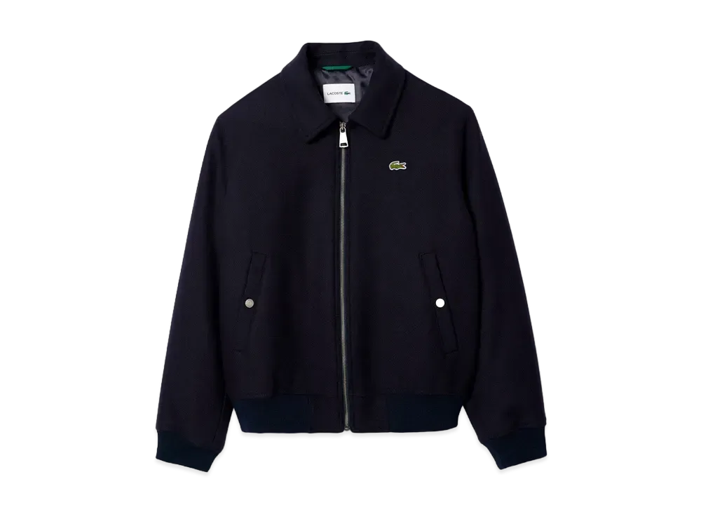 LACOSTE Wool Aviator Jacket "Navy"