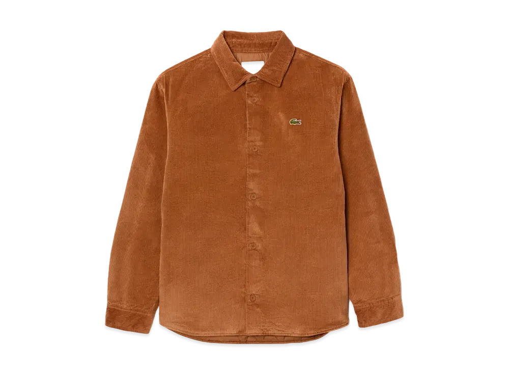 LACOSTE Insulated Corduroy Shirt Jacket "Brown"