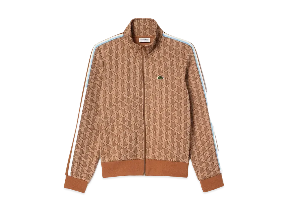 LACOSTE Monogram Jacquard Track Jacket "Beige"