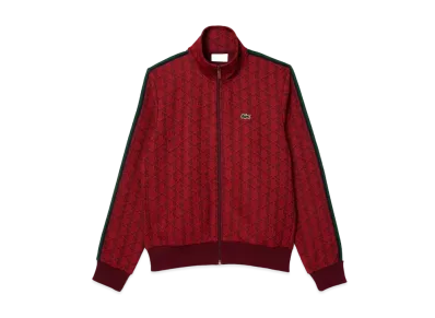 LACOSTE Monogram Jacquard Track Jacket "Bordeaux"