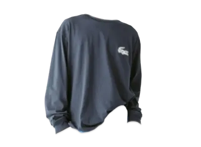 LACOSTE Oversized Back Print Long Sleeve T-Shirt "Charcoal"