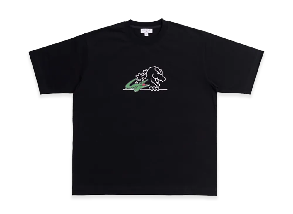 LACOSTE x Godzilla 2.0 Godzilla Head Tee "Black"