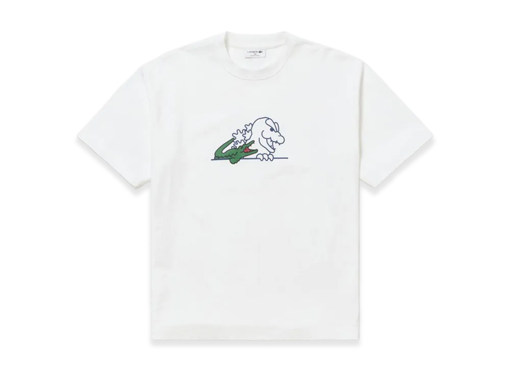 LACOSTE x Godzilla 2.0 Godzilla Head Tee "White"