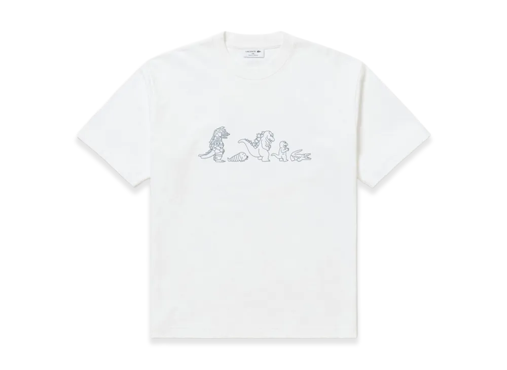 LACOSTE x Godzilla 2.0 Team Godzilla Tee "White"