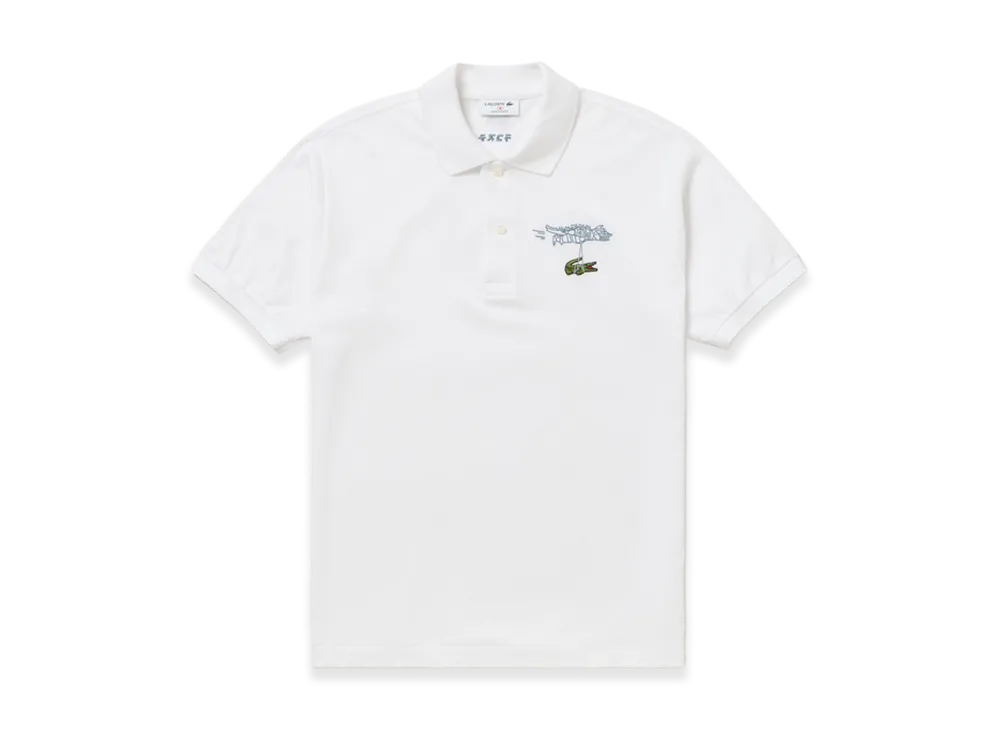LACOSTE x Godzilla 2.0 Mechagodzilla Polo Shirt "White"