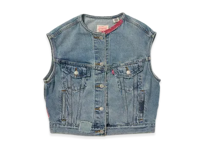 LEVI'S 501 Day Special Collection No-Collar Shrunken 90s Vest "Medium Indigo"