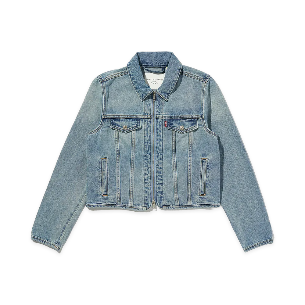 Levi’s x BLACKPINK ROSE Women's Zip-Up Trucker Jacket "Light Wash"