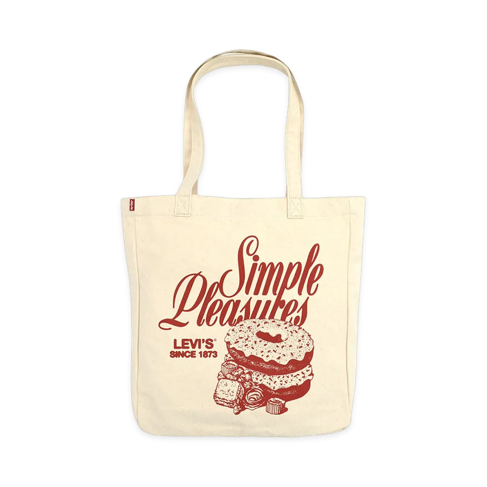 Levi’s Everyday Graphic Tote Bag Simple Pleasures Donut "Natural"