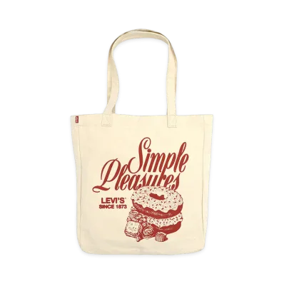 Levi’s Everyday Graphic Tote Bag Simple Pleasures Donut "Natural"