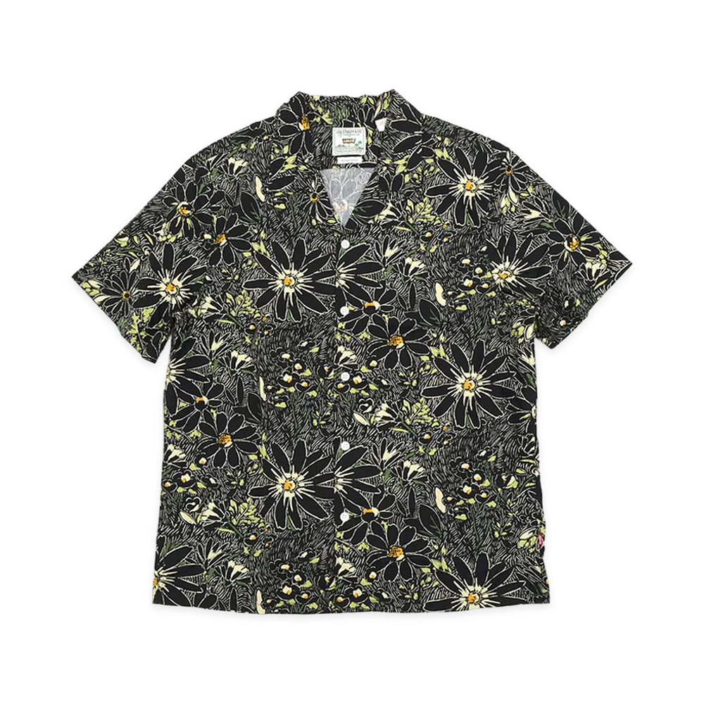 Sunset Camp Standard Fit S/S Shirt Hatch Floral "Black"