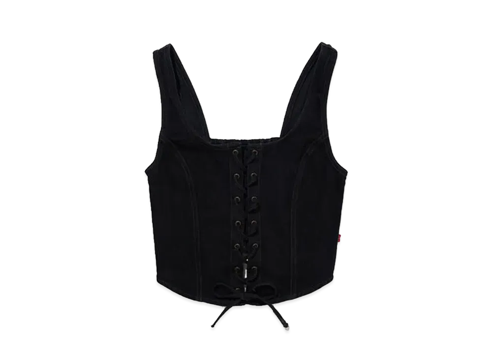 LEVI'S X Barbie Ferreira Lace Up Corset "Black"
