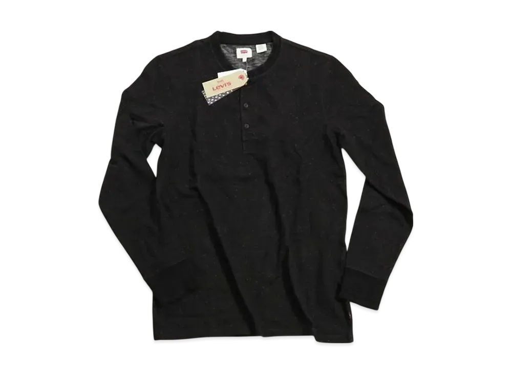 LEVI'S Long Sleeve Henley Neck Shirt 27560-0006 "Black"