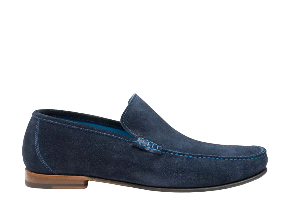 Loake Nicholson F Fit "Navy Suede" Rubber Sole