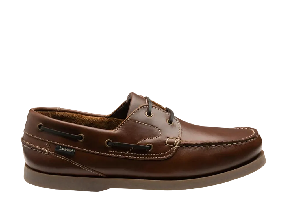 Loake Lymington F Fit "Brown Waxy" Rubber Sole