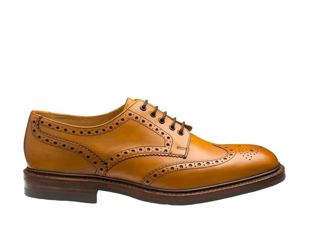 Loake Chester F Fit "Tan" Dainite, Rubber Sole