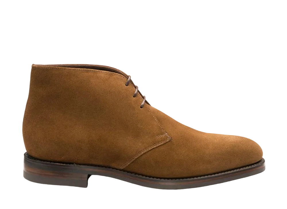 Loake Pimlico F Fit "Brown Suede" Dainite, Rubber Sole