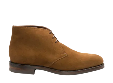 Loake Pimlico F Fit "Brown Suede" Dainite, Rubber Sole