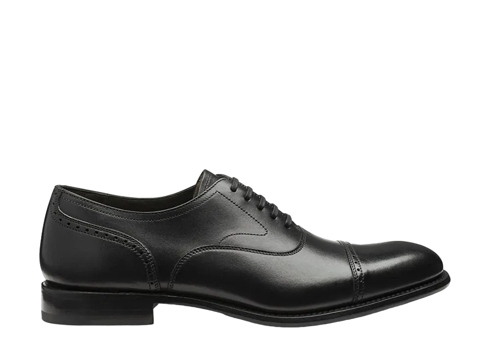 Loake Hughes F Fit "Black" Leather & Rubber Sole