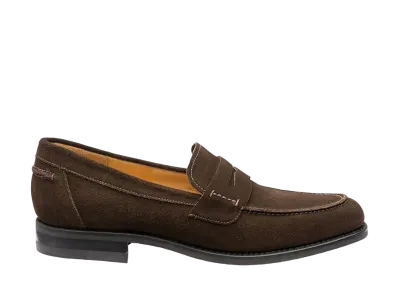 Loake 356 F Fit "Dark Brown Suede" Rubber Sole