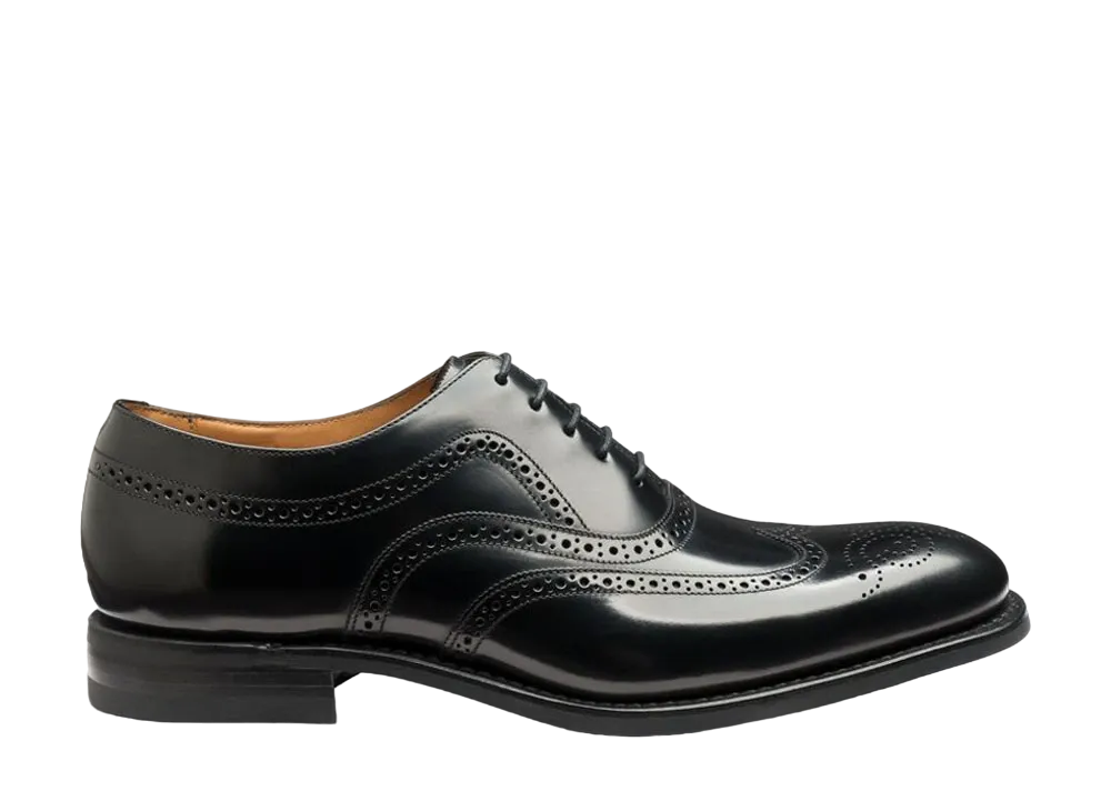Loake Bloomsbury F Fit "Black" Rubber Sole