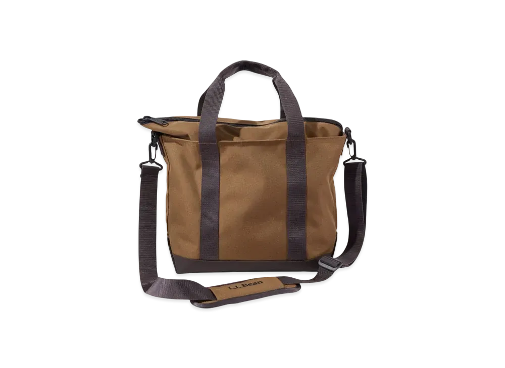 L.L.Bean Hunter's Tote Bag Zip-Top with Shoulder Strap "Maple Brown"