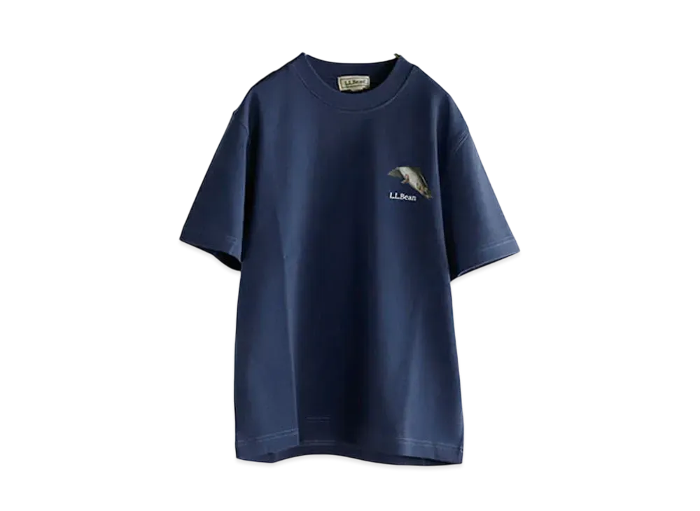 L.L.Bean Bean's 1980's Catalog Trout Tee "Fade Navy"