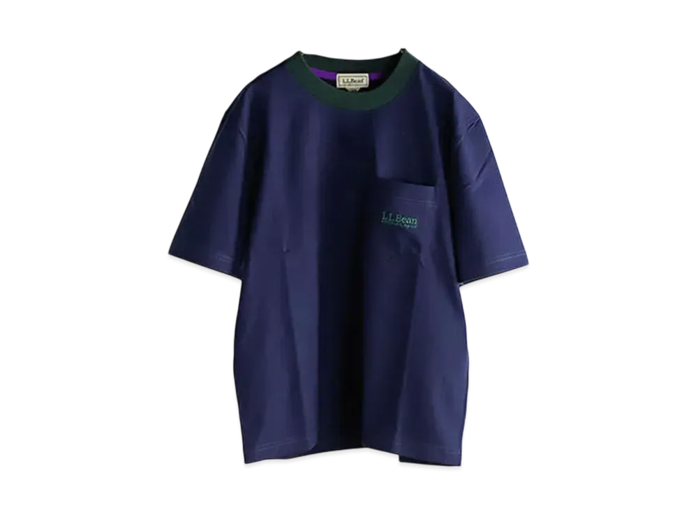 L.L.Bean Morrill Short-Sleeve Pocket Tee "Navy/Green"
