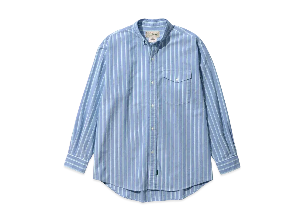 L.L.Bean Men's Orono Long-Sleeve Shirt "Sax/Teal/White"