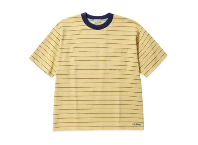 L.L.Bean Union Short-Sleeve Striped T-Shirt "Creamyellow/Navy"