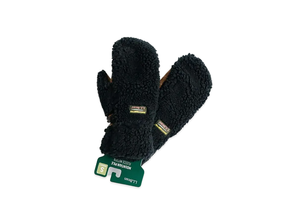 L.L.Bean Mountain Pile Fleece Mittens "Black"