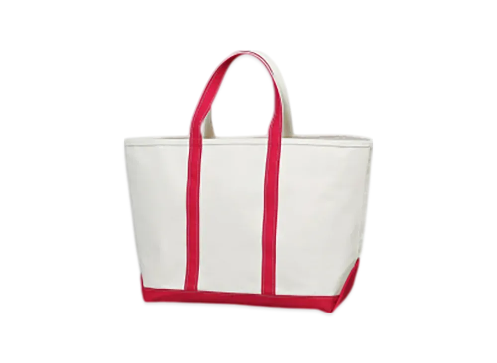 L.L.Bean Boat And Tote Bag Large Made In USA "RedTrim"