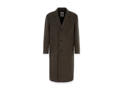 LEMAIRE Embroidered Wool Chesterfield Coat "Brown"